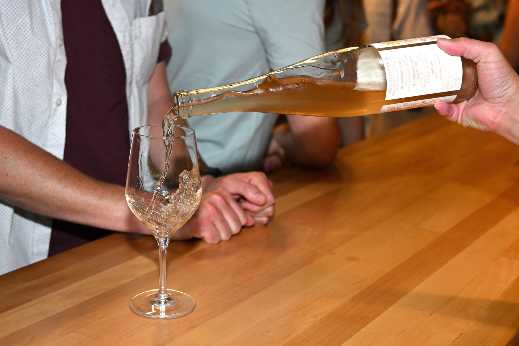 A close moment at the bar